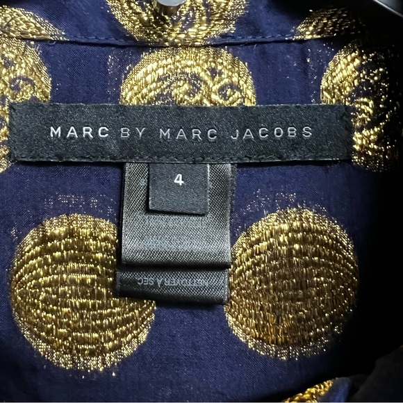 MARC BY MARC JACOBS | Silk & Metallic Polka Dot Blouse - Picture 6 of 8